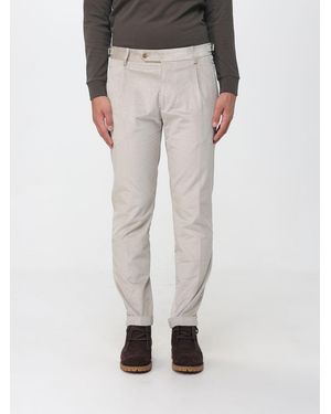 Berwich Slim-Fit Chino-Hose Aus Cord Mit Bundfalten - Grau