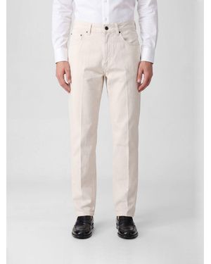 Lardini Straight Fit Five-Pocket Cotton Denim Jeans - White