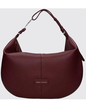 ARMANI EXCHANGE Bolso Hobo De Piel Sintética Granulada - Morado