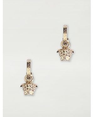 Versace Medusa Head Earrings - White