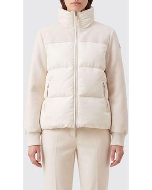 Parajumpers Short Quilted Nylon Down Jacket With Funnel Neck And Zip - Natural