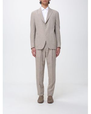 Eleventy Single-Breasted Virgin Wool And Cashmere Dress - Grey