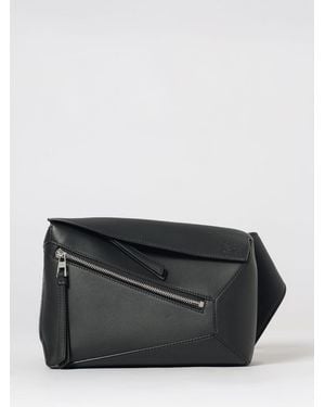 Loewe Puzzle-Gürteltasche Von Aus Glattem Kalbsleder Mit Reißverschluss - Schwarz