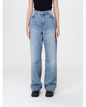 Ami Paris High-Waist Jeans Mit Weitem Bein Von Aus Baumwolldenim - Blau