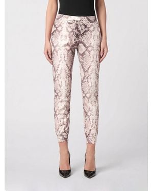 Philipp Plein Python Print Skinny Jersey Joggers - Pink