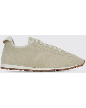 Jacquemus Les Tennis Suede Calfskin Sneakers With Serrated Sole - White