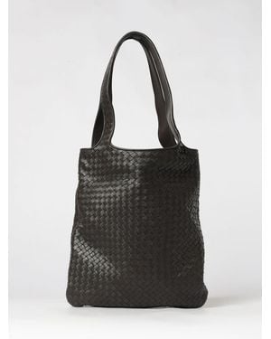Bottega Veneta Veneto Intrecciato Nappa Leather Tote Bag - Black