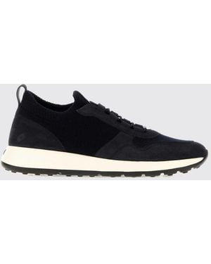 Tod's Wool And Suede Slip-On Sneakers With Elastic Laces - White