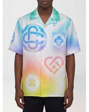 CASABLANCA The Essential Experience Printed Silk Shirt - Blue