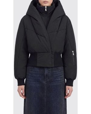 The Attico Cazadora Bomber Cropped Acolchada E Hidrófuga Con Capucha - Azul