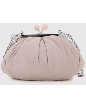 Weekend by Maxmara Valois Pasticcino Mini Suede Clutch - Pink