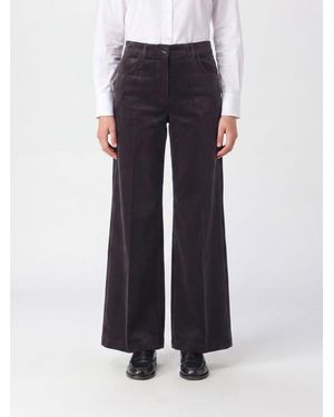 Aspesi Mid-Rise Flared Velvet Trousers - Blue