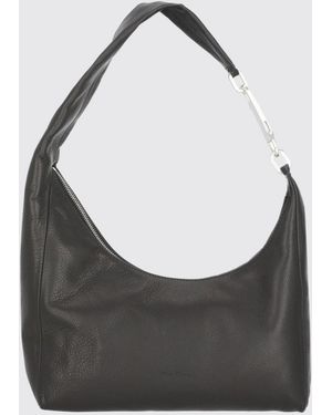 Rick Owens Gemini Asymmetrical Leather Shoulder Bag - Grey