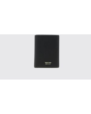 Tom Ford Grain Leather Wallet - White