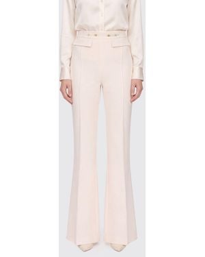 Elisabetta Franchi High-Waisted Skinny Stretch-Crêpe Pants - Pink