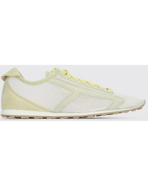 Jacquemus Les Tennis Two-Tone Suede And Mesh Trainers With Embossed Logo - White