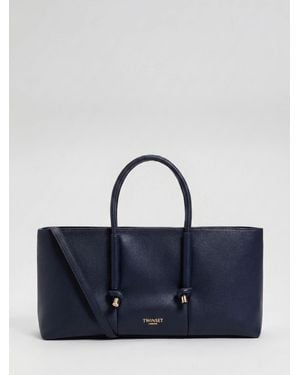 Twinset Faux Leather Bag - Blue