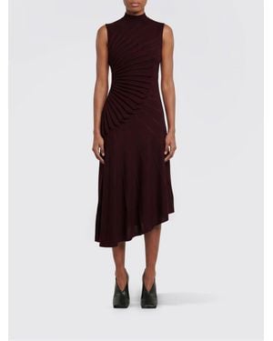 Alaïa Midi-Kleid Aus Schurwolle - Rot