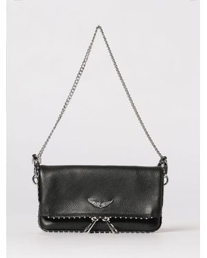 Zadig & Voltaire Zadig &Amp Voltaire Rock Nano Grained Leather Pouch - Grey