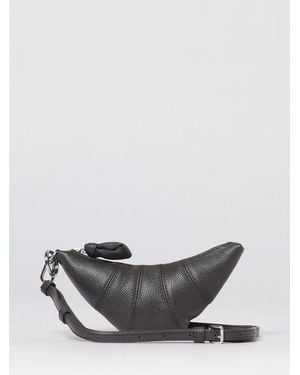 Lemaire Croissant Grained Leather Coin Purse - Gray