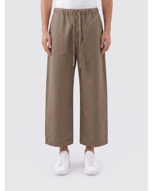 Entire studios Cotton Wide Leg Trousers - Brown