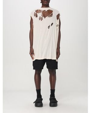 Rick Owens T-Shirt Oversize Con Maxi Rotture Drkshdw - Neutro