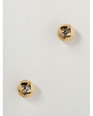 Fendi Orecchini Logo Perle - Neutro