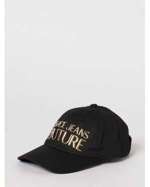 Versace Jeans Couture Hut Aus Baumwoll-Twill Mit Logo-Print - Schwarz