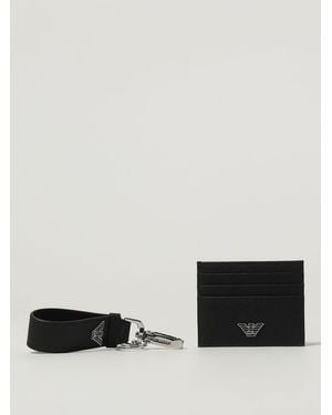 Emporio Armani Box Portachiavi + Portacarte - Nero