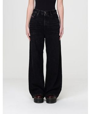 DIESEL D-Sire Wide-Leg Denim Jeans - Black