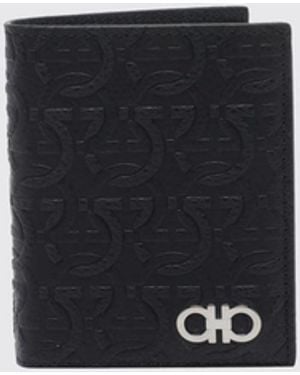 Ferragamo Gancini Calfskin Leather Wallet - White