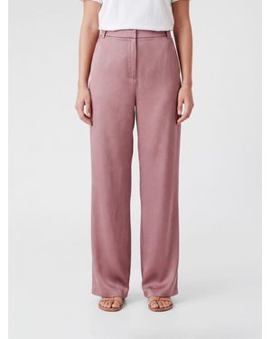Alysi High-Waisted Wide Leg Pants - Pink