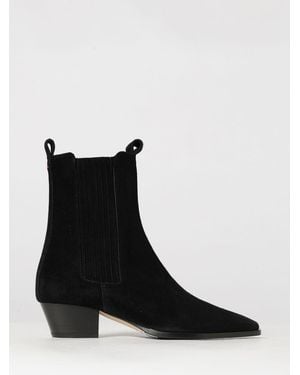 Aeyde Hedvig Suede Chelsea Boots With Tapered Toe - Black