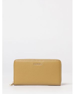 Coccinelle Metallic Soft Grained Leather Wallet - Natural