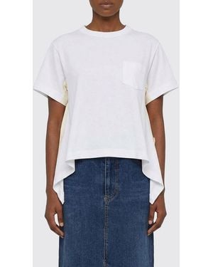 Sacai Cotton T-Shirts - White