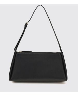 Calvin Klein Aurelis Smooth Calfskin Leather Shoulder Bag - Black
