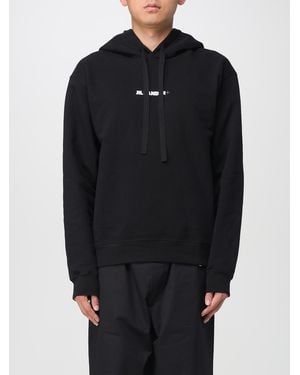 Jil Sander Hooded Sweatshirt With Long Sleeves And Front Detailing - Blue