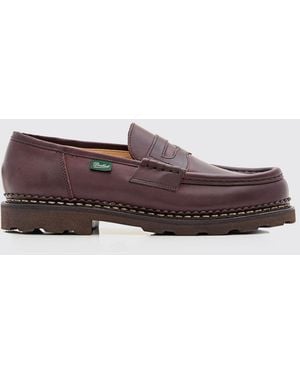 Paraboot Mocassins Penny Reims En Cuir De Veau Lisse Avec Semelle En Gomme - Marron
