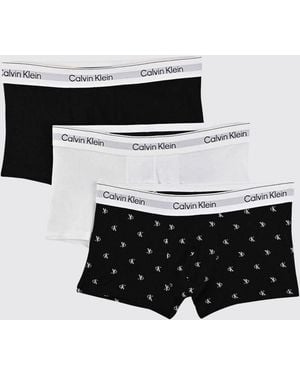 Calvin Klein Set Of 3 Stretch Cotton Trunks - Black