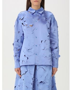 Marni Lasercut Floral Blouse - Blue