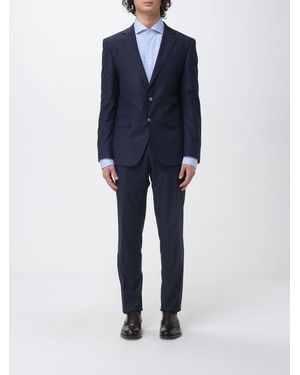 BOSS Wool Blend Single-Breasted Dress - Blue