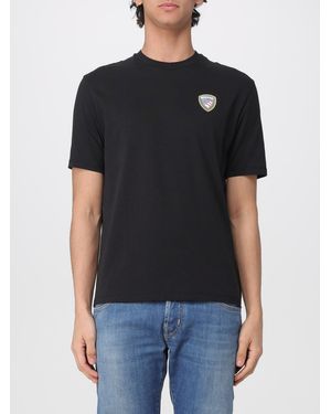 Blauer Basic Cotton T-Shirt With Logo - Black