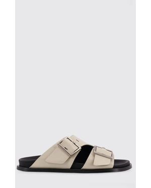 Alohas Brushed Leather Alba Sandals - White
