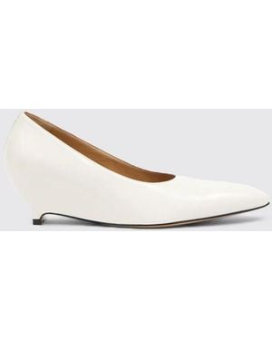 Maison Margiela Leather Wedge Court Shoes - Natural
