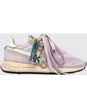 Autry Reelwind Super Vintage Suede And Mesh Trainers With Charms - White