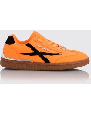 Philipp Plein Raptor-X Leather Trainers - Orange