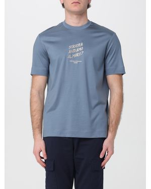 Emporio Armani Slogan T-Shirt - Blue