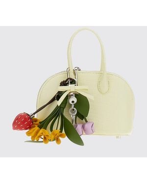 Self-Portrait Mini-Handtasche Aus Leder Mit Python-Print Und Schultergurt - Weiß