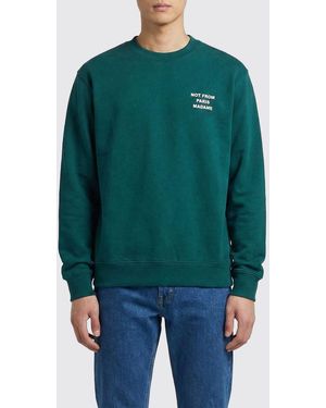 Drole de Monsieur Cotton Crewneck Sweatshirt With Logo - Green