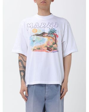 Marni Cotton T-Shirt With Graphic Print - White